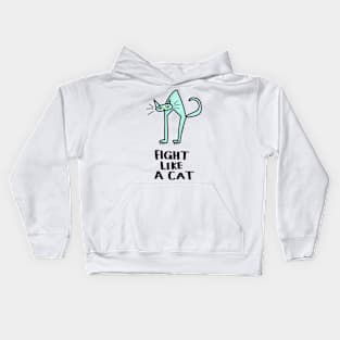 Fight like a cat Kids Hoodie